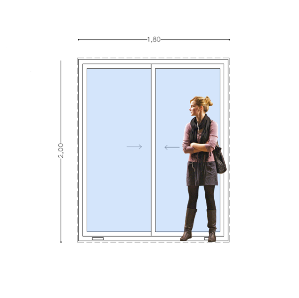Imagen de 40%OFF-Puerta Ventana PVC DVH 180 x 200 doble vidrio corredizas -