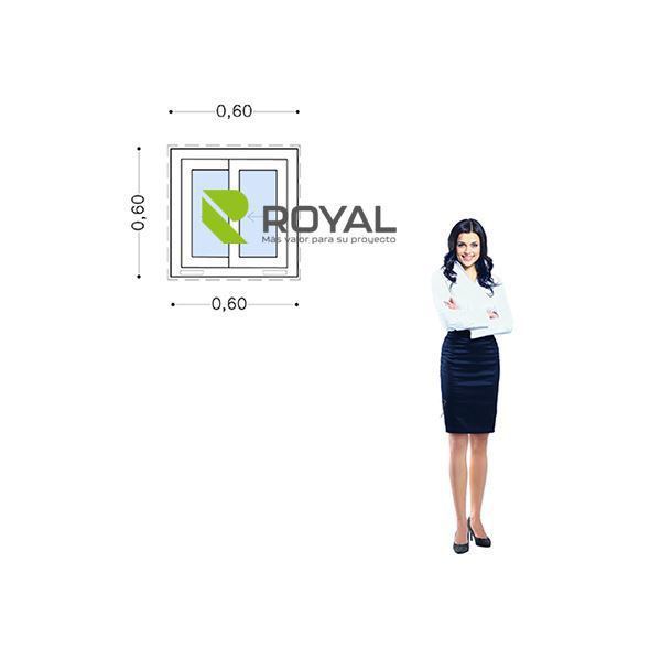 Imagen de Ventana PVC DVH BLANCO 60x60 doble vidrio corrediza (Incluye Mosquitero)