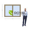 Imagen de Ventana PVC DVH ROBLE CLARO 160 x 120  doble vidrio corrediza