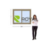 Imagen de Ventana PVC DVH ROBLE CLARO 120 x 100  doble vidrio corredizas.