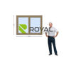 Imagen de Ventana PVC DVH ROBLE CLARO 140 x 100 doble vidrio  corredizas.