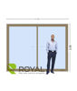 Imagen de Puerta Ventana PVC ROBLE CLARO 260 x 205 doble vidrio corrediza.