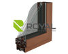 Imagen de Ventana PVC DVH  ROBLE CLARO 180 x 60  doble vidrio corredizas .