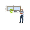 Imagen de Ventana PVC DVH  ROBLE CLARO 180 x 60  doble vidrio corredizas .