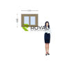Imagen de Ventana PVC DVH ROBLE CLARO 80x60 doble vidrio corredizas.