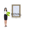 Imagen de Ventana PVC DVH OSCILOBATIENTE ROBLE CLARO 80 x 120  MANOS IZQUIERDA.
