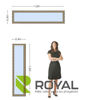 Imagen de Ventana PVC DVH ROBLE CLARO 160x40 doble vidrio fijo.