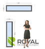Imagen de Ventana PVC DVH ANTRACITA 160x40 doble vidrio fijo.