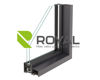 Imagen de Ventana PVC DVH ANTRACITA 200x40 doble vidrio fijo.