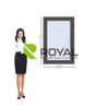 Imagen de Ventana PVC DVH OSCILOBATIENTE ANTRACITA 80 x 120  MANO IZQUIERDA.