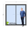 Imagen de Puerta Ventana PVC DVH ANTRACITA 200 x 205  doble vidrio  corredizas.