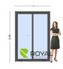 Imagen de Puerta Ventana UPVC  DVH ANTRACITA 140 x 205 doble vidrio corrediza.