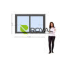 Imagen de Ventana PVC DVH  ANTRACITA 160 x 100  doble vidrio corredizas.