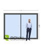 Imagen de Puerta Ventana PVC ANTRACITA 260 x 205 doble vidrio corrediza.