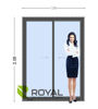 Imagen de Puerta Ventana PVC DVH ANTRACITA 160 x 205 doble vidrio corrediza.