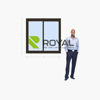 Imagen de Ventana PVC DVH EURO-BLACK 120x120 doble vidrio corredizas