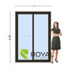 Imagen de Puerta Ventana UPVC  DVH EURO-BLACK 140 x 205 doble vidrio corrediza