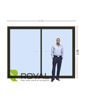 Imagen de Puerta Ventana PVC EURO-BLACK 260 x 200 doble vidrio corrediza