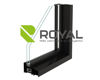 Imagen de Ventana PVC DVH EURO-BLACK 200x40 doble vidrio fijo