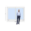 Imagen de Ventana PVC BLANCO DVH 200x160 doble vidrio corredizas (Incluye Mosquitero)