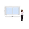 Imagen de Ventana PVC DVH 200 x 120  doble vidrio  corredizas (Incluye Mosquitero)