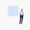 Imagen de Ventana PVC DVH 120x120 doble vidrio corredizas (Incluye Mosquitero)
