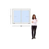 Imagen de Ventana PVC DVH 120 x 100  vidrio doble corredizas (Incluye Mosquitero)