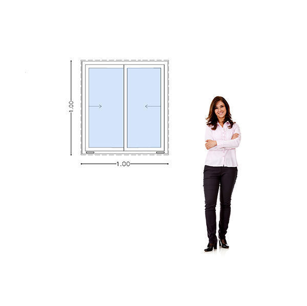 Imagen de Ventana PVC DVH 100x100  DOBLE VIDRIO CORREDIZA (Incluye Mosquitero)