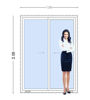 Imagen de Puerta Ventana PVC 160 x 205 ROYAL doble vidrio  corredizas (Incluye Mosquitero)