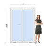Imagen de Puerta Ventana PVC 140 x 205 ROYAL doble vidrio  corredizas (Incluye Mosquitero)