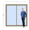Imagen de Puerta Ventana PVC DVH ROBLE CLARO 200 x 205  doble vidrio  corredizas.
