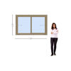 Imagen de Ventana PVC DVH  ROBLE CLARO 160 x 100  doble vidrio corredizas.