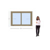Imagen de Ventana PVC DVH  ROBLE CLARO 180 x 120 doble vidrio corrediza