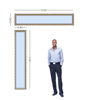 Imagen de Ventana PVC DVH ROBLE CLARO  200x40 doble vidrio fijo.