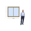 Imagen de Ventana PVC DVH ROBLE CLARO 140x120 doble vidrio corredizas.