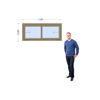 Imagen de Ventana PVC DVH ROBLE CLARO 140x60  doble vidrio  corredizas