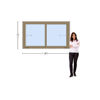 Imagen de Ventana PVC DVH ROBLE CLARO 180 x 100 doble vidrio corredizas.