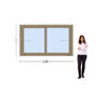 Imagen de Ventana PVC ROBLE CLARO DVH 200x120  doble vidrio  corredizas
