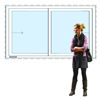 Imagen de Ventana PVC DVH 200 x 120  doble vidrio  corredizas (Incluye Mosquitero)
