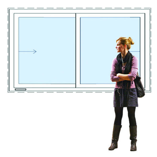 Imagen de Ventana PVC DVH 200 x 120  doble vidrio  corredizas (Incluye Mosquitero)