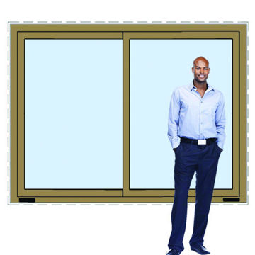 Imagen de Ventana PVC ROBLE CLARO  DVH 200x160 doble vidrio corredizas