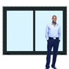 Imagen de Ventana PVC EURO-BLACK  DVH 200x160 doble vidrio corredizas (Mosquitero incluído)
