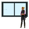 Imagen de Ventana PVC EURO BLACK DVH 200x120  doble vidrio  corrediza