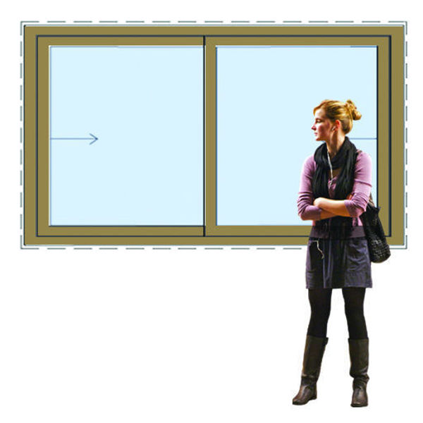 Imagen de Ventana PVC ROBLE CLARO DVH 200x120  doble vidrio  corredizas