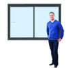 Imagen de Ventana PVC ANTRACITA DVH 180 x 120 doble vidrio corrediza