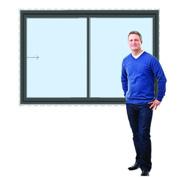 Imagen de Ventana PVC ANTRACITA DVH 180 x 120 doble vidrio corrediza