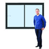 Imagen de Ventana PVC EURO-BLACK DVH 180 x 120 doble vidrio corrediza