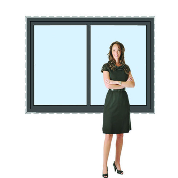 Imagen de Ventana PVC DVH GRIS ANTRACITA 160 x 120  doble vidrio corrediza