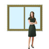 Imagen de Ventana PVC DVH ROBLE CLARO 160 x 120  doble vidrio corrediza