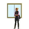 Imagen de Ventana PVC DVH ROBLE CLARO 120x120 doble vidrio corredizas.